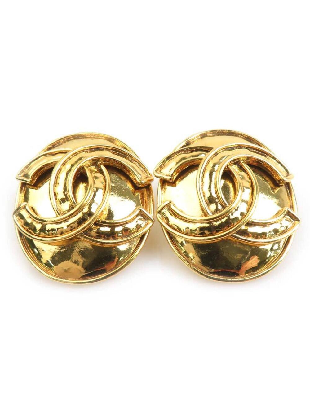 Chanel Cc Logo Clip-On Earrings Gold- #347272C57B
